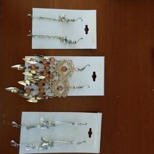 Earrings, 3 pair